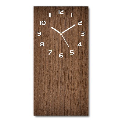 Vertical wall clock Wooden background