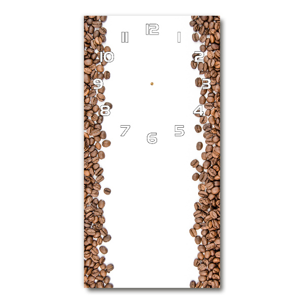 Vertical rectangular wall clock Coffee beans