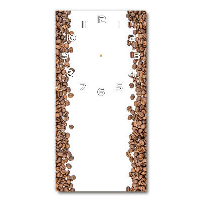 Vertical rectangular wall clock Coffee beans