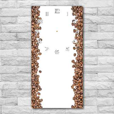 Vertical rectangular wall clock Coffee beans