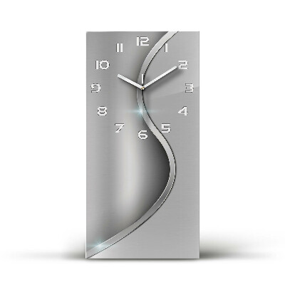 Vertical rectangular wall clock Metal abstraction