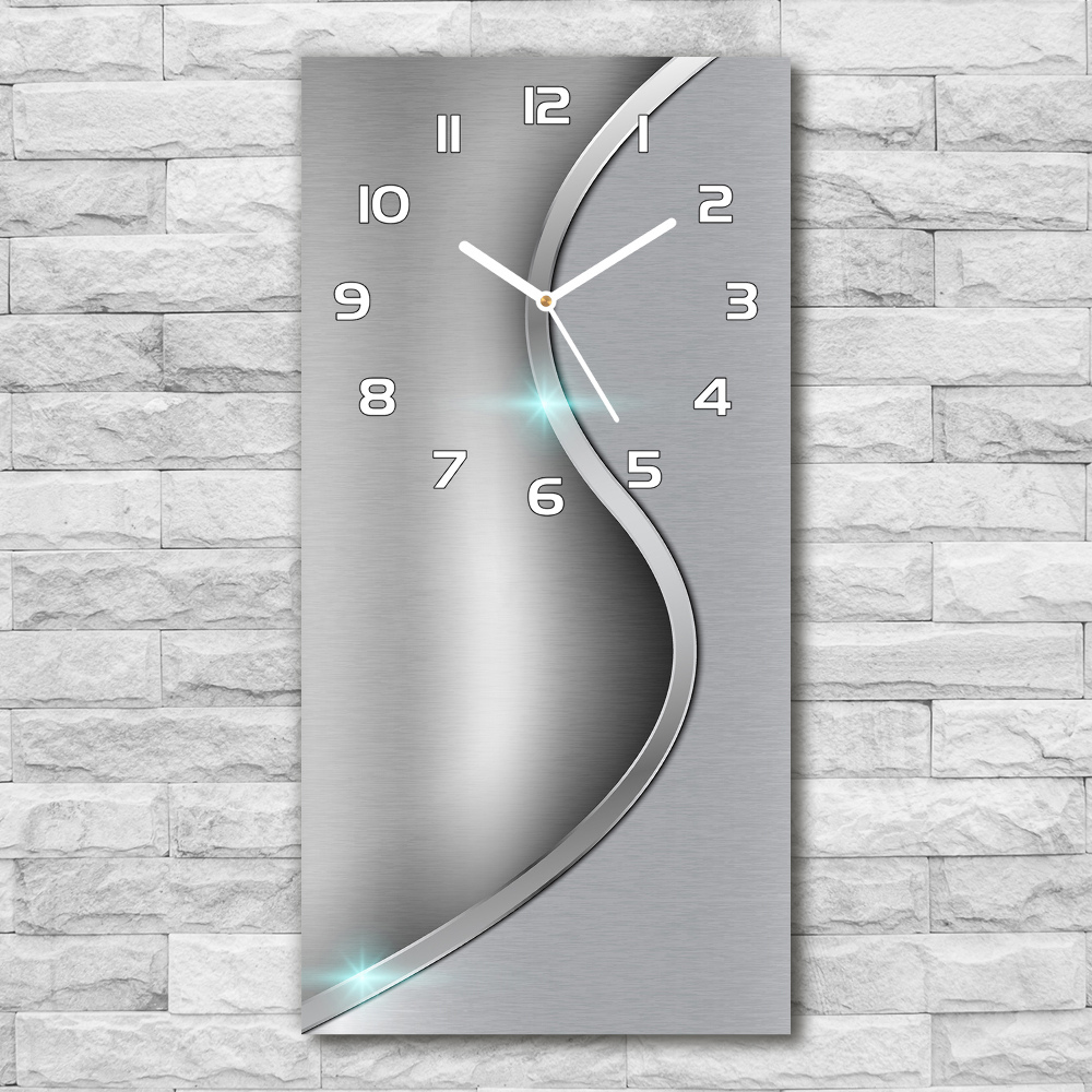 Vertical rectangular wall clock Metal abstraction