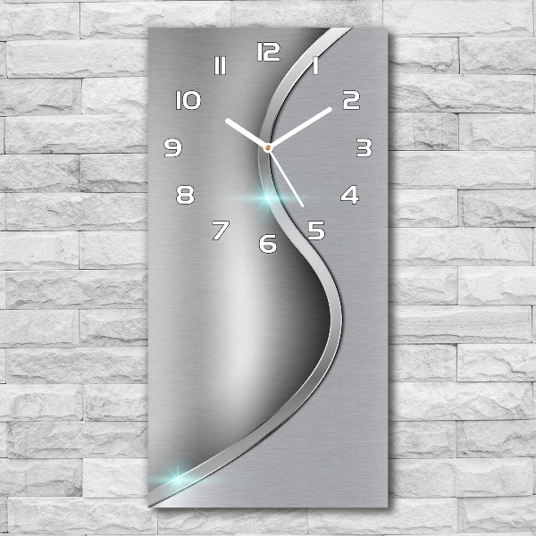 Vertical rectangular wall clock Metal abstraction