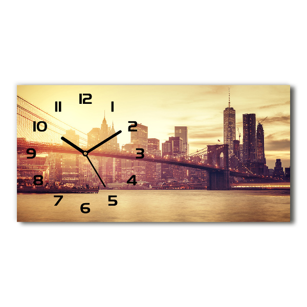 Horizontal wall clock Manhattan New York