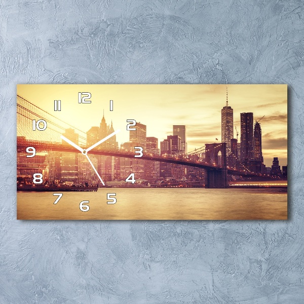 Horizontal wall clock Manhattan New York