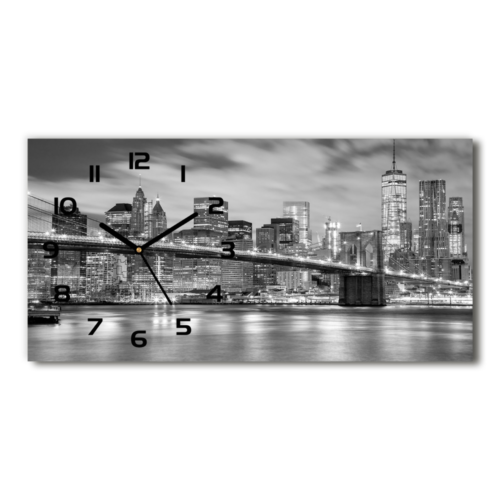 Horizontal rectangular wall clock Manhattan New York