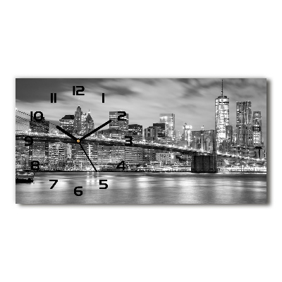 Horizontal rectangular wall clock Manhattan New York