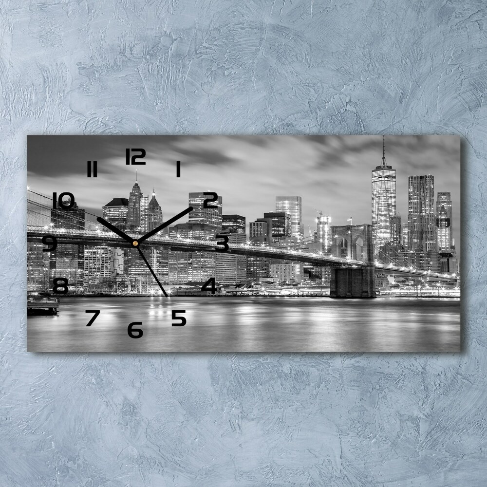 Horizontal rectangular wall clock Manhattan New York