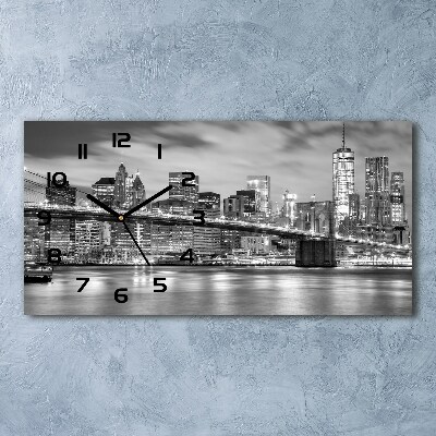 Horizontal rectangular wall clock Manhattan New York