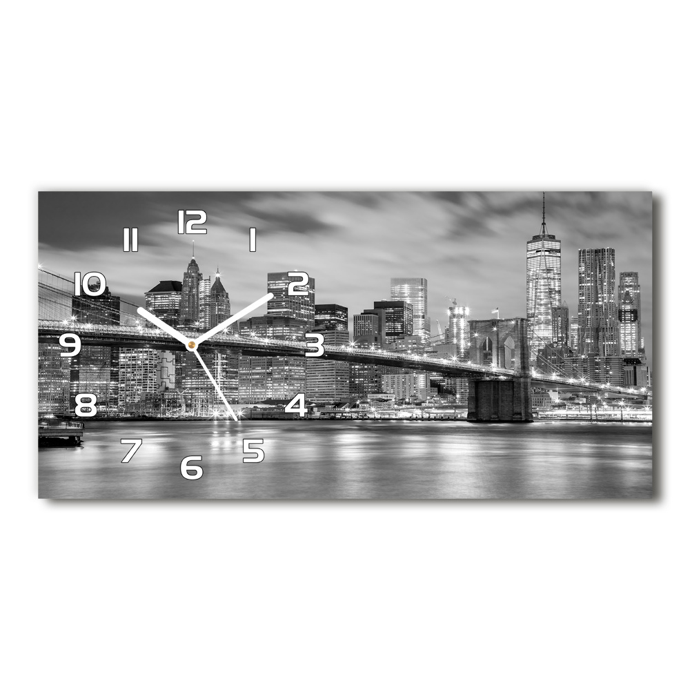 Horizontal rectangular wall clock Manhattan New York