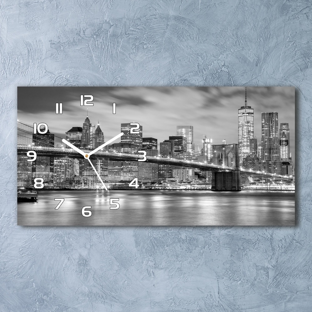 Horizontal rectangular wall clock Manhattan New York