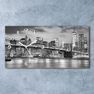 Horizontal rectangular wall clock Manhattan New York