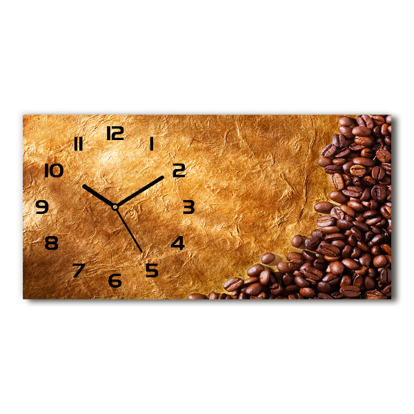 Horizontal wall clock Coffee beans