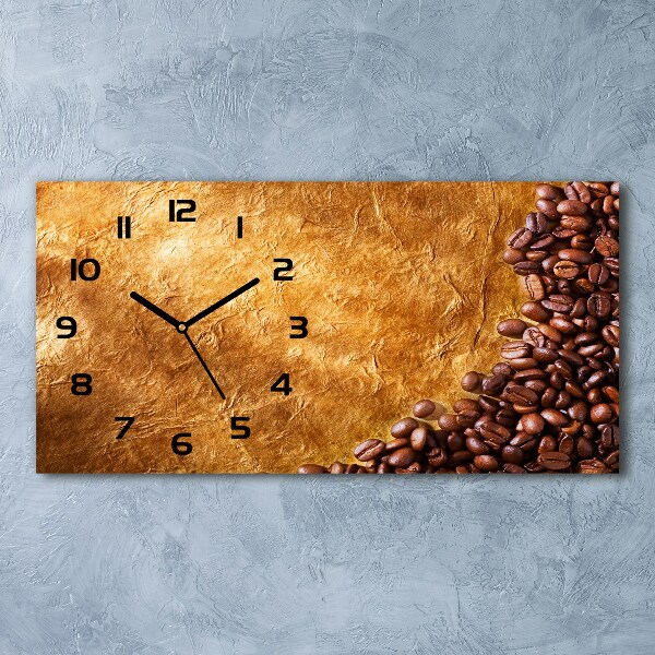 Horizontal wall clock Coffee beans