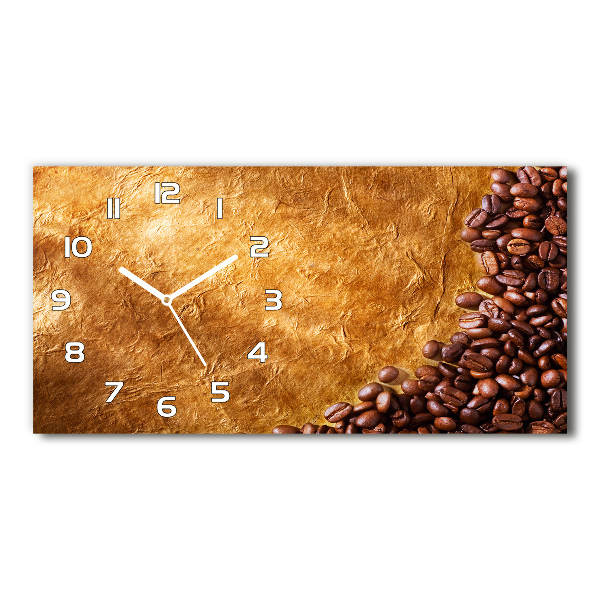 Horizontal wall clock Coffee beans