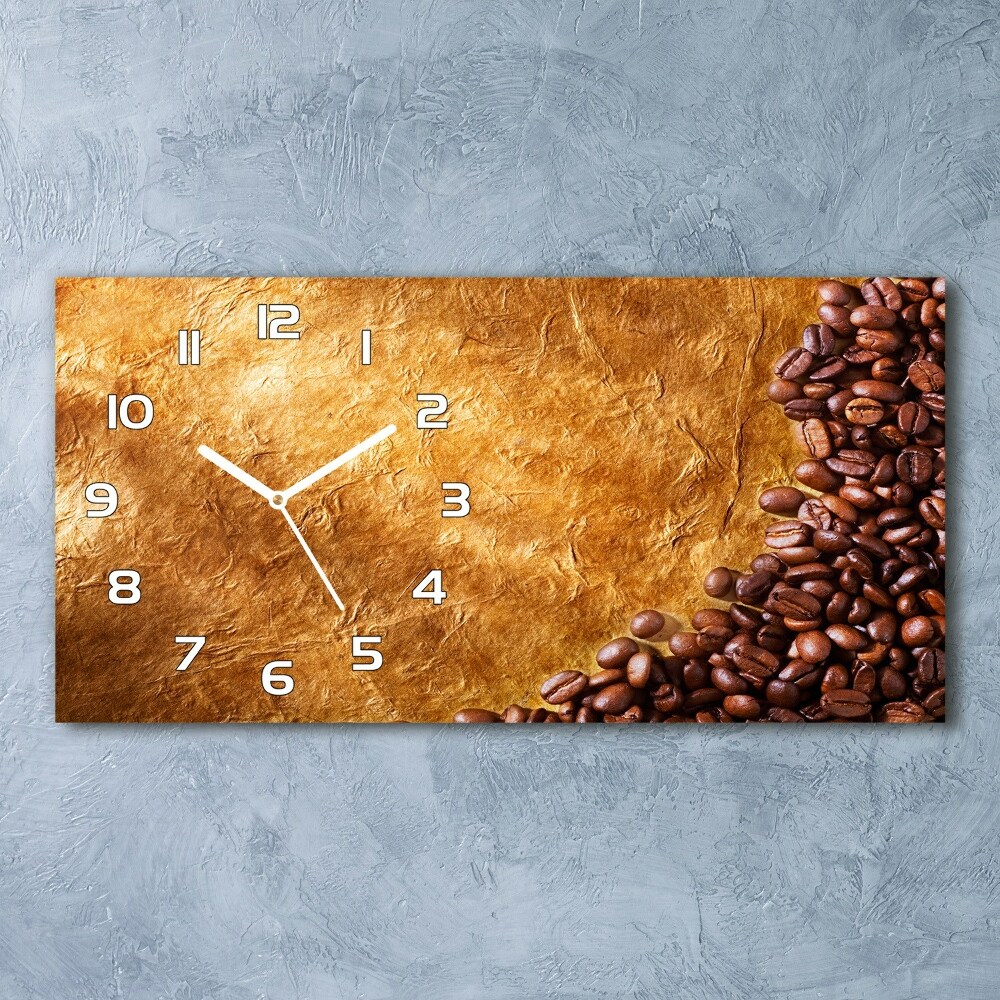 Horizontal wall clock Coffee beans