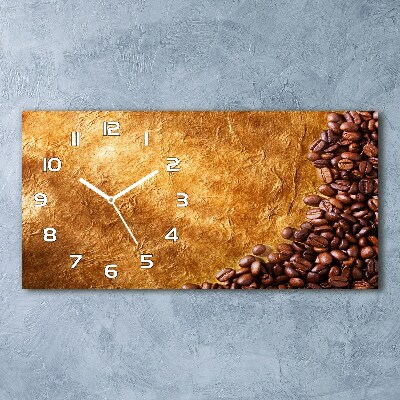 Horizontal wall clock Coffee beans