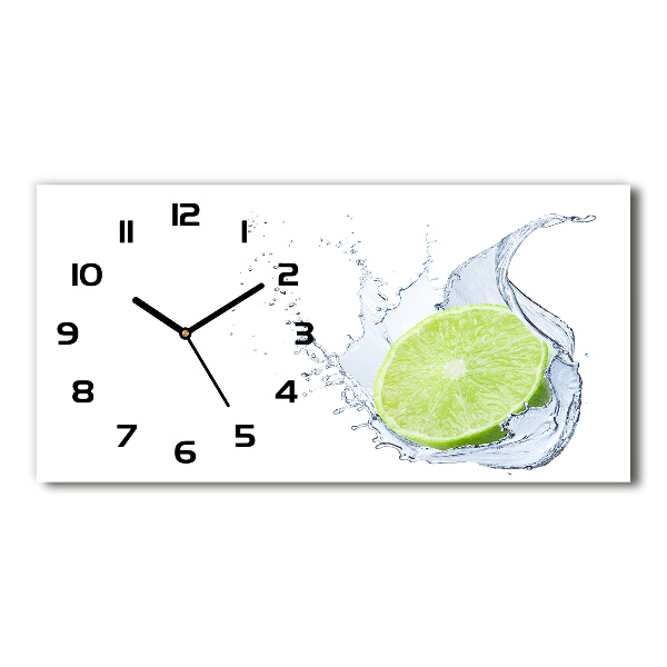 Horizontal wall clock Lime