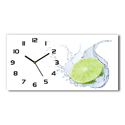 Horizontal wall clock Lime