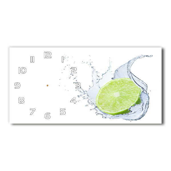 Horizontal wall clock Lime