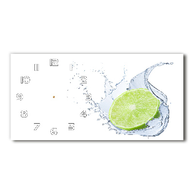 Horizontal wall clock Lime