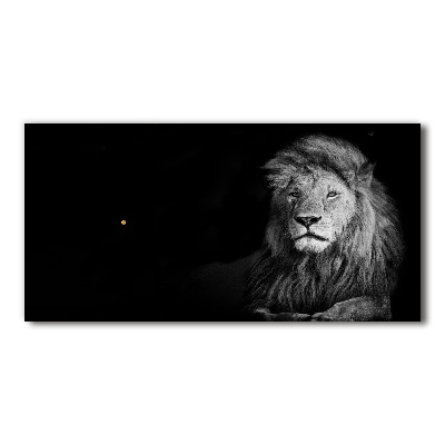 Horizontal wall clock Lion