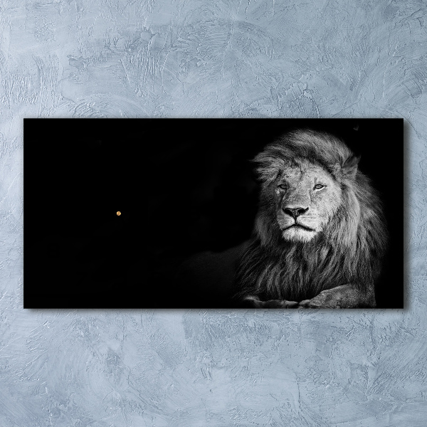 Horizontal wall clock Lion