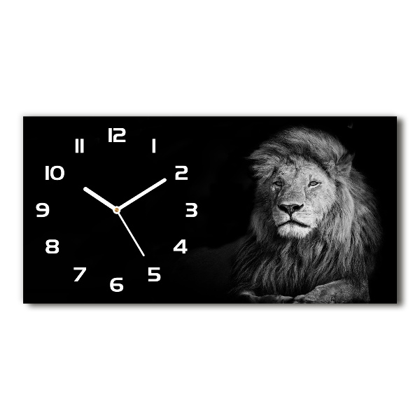 Horizontal wall clock Lion