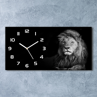 Horizontal wall clock Lion