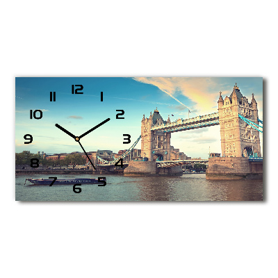 Horizontal rectangular wall clock Tower Bridge London