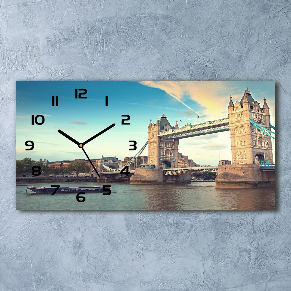 Horizontal rectangular wall clock Tower Bridge London