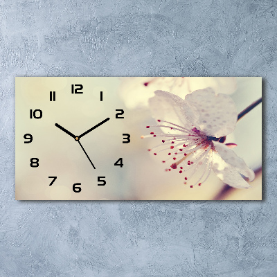 Horizontal wall clock Cherry Blossom