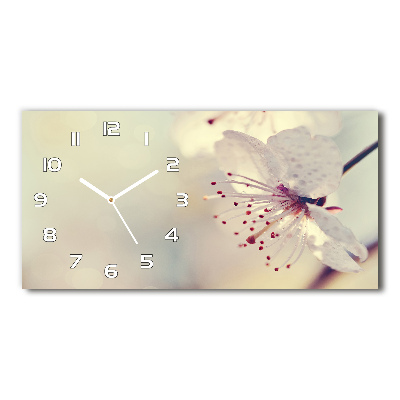 Horizontal wall clock Cherry Blossom