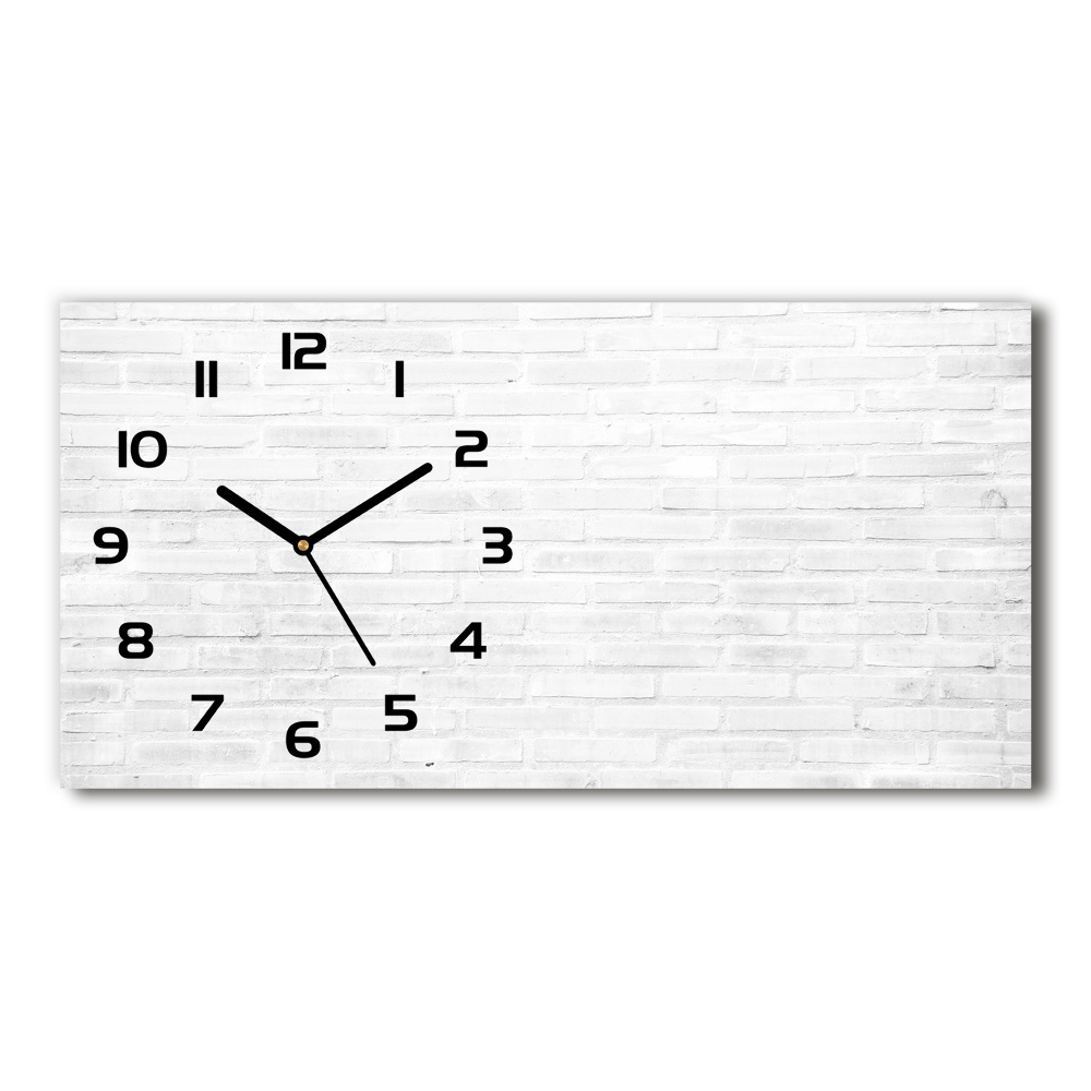 Horizontal wall clock Brick wall