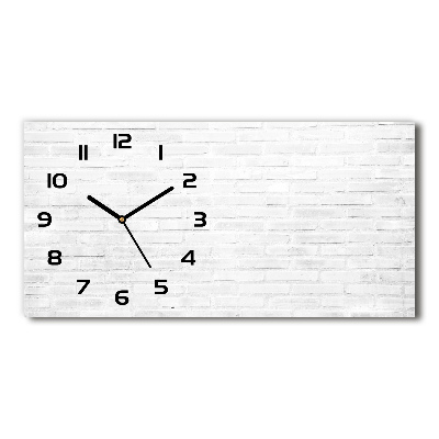 Horizontal wall clock Brick wall