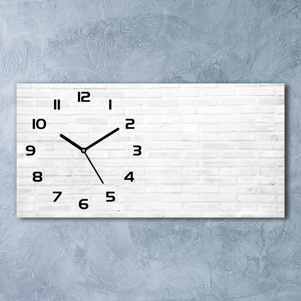 Horizontal wall clock Brick wall