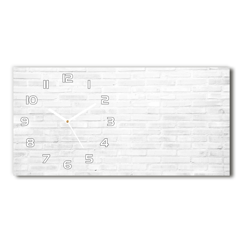 Horizontal wall clock Brick wall