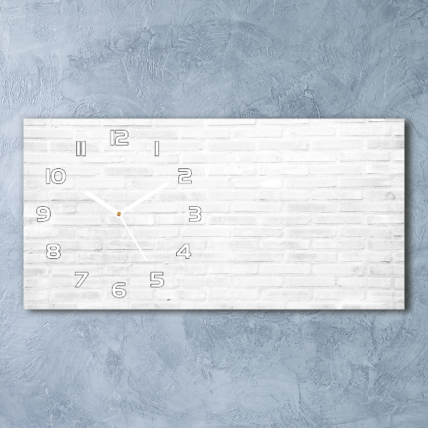 Horizontal wall clock Brick wall