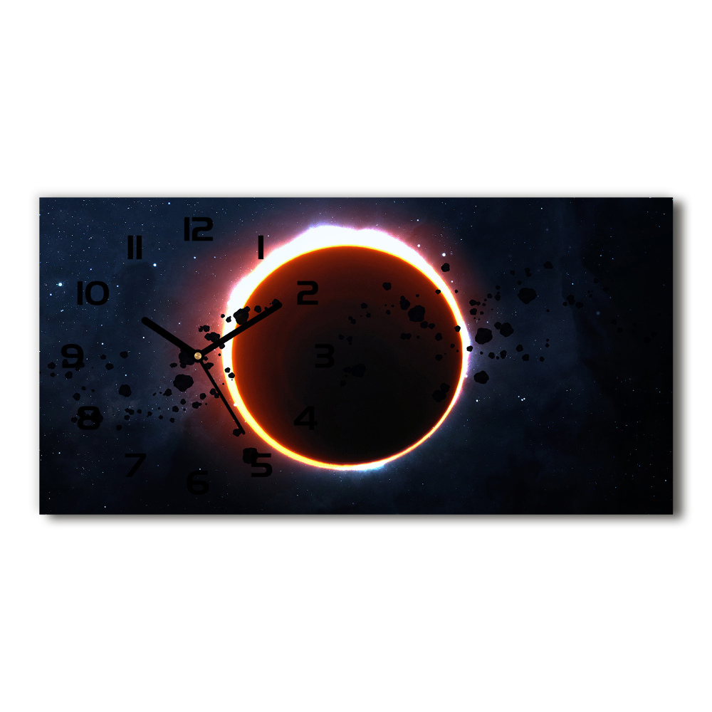 Horizontal wall clock Eclipse