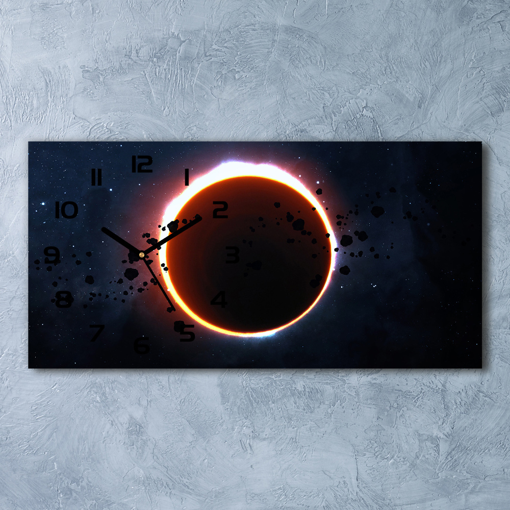 Horizontal wall clock Eclipse