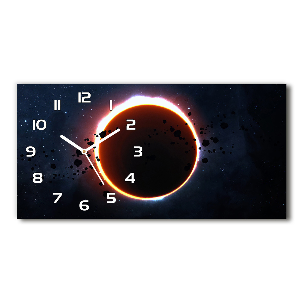 Horizontal wall clock Eclipse