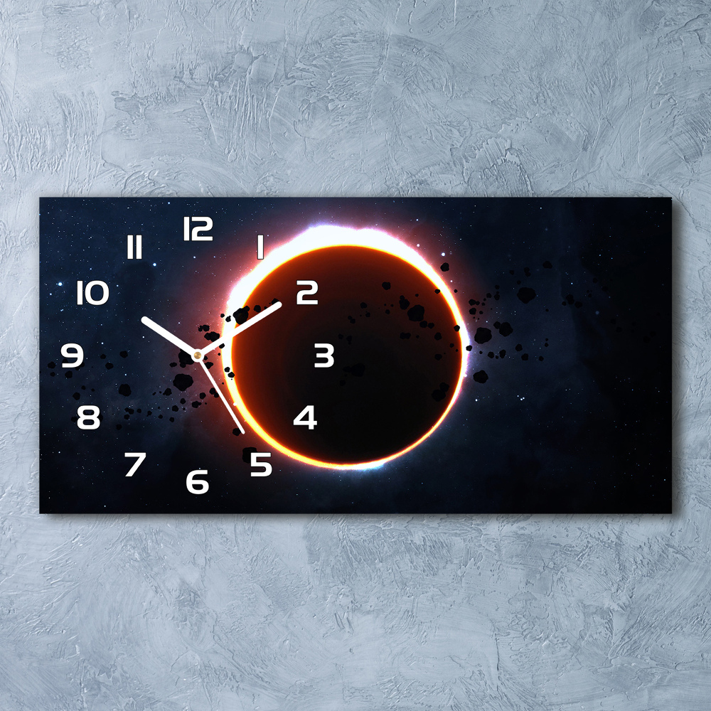 Horizontal wall clock Eclipse