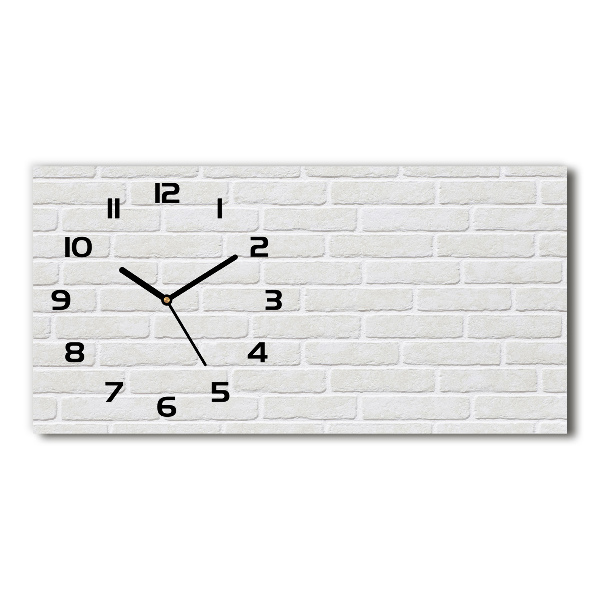 Horizontal wall clock Brick wall