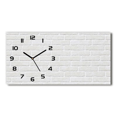 Horizontal wall clock Brick wall