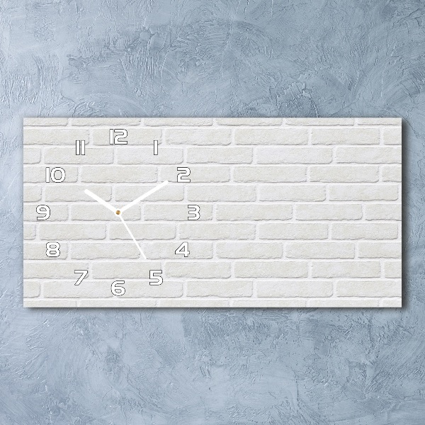 Horizontal wall clock Brick wall