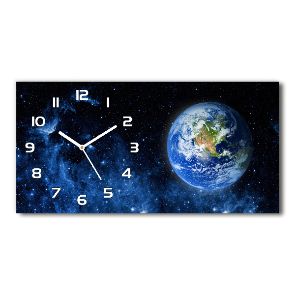 Horizontal wall clock Globe