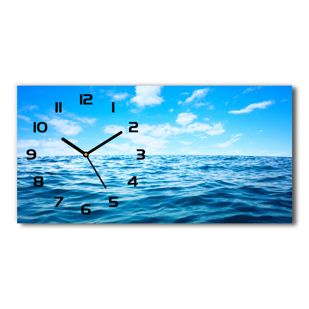 Horizontal wall clock Sea water