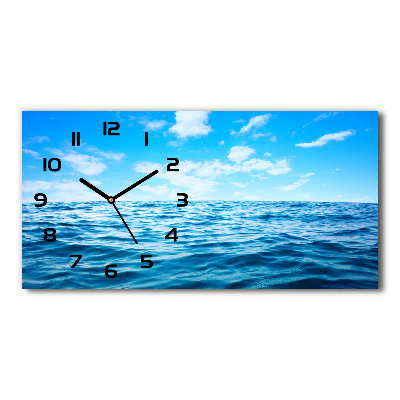 Horizontal wall clock Sea water