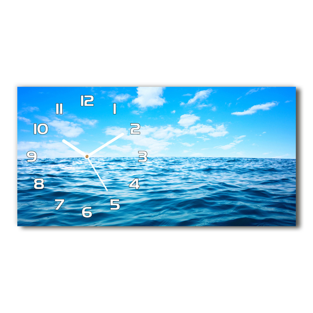 Horizontal wall clock Sea water