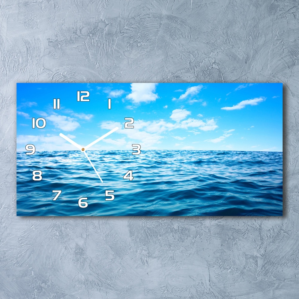 Horizontal wall clock Sea water